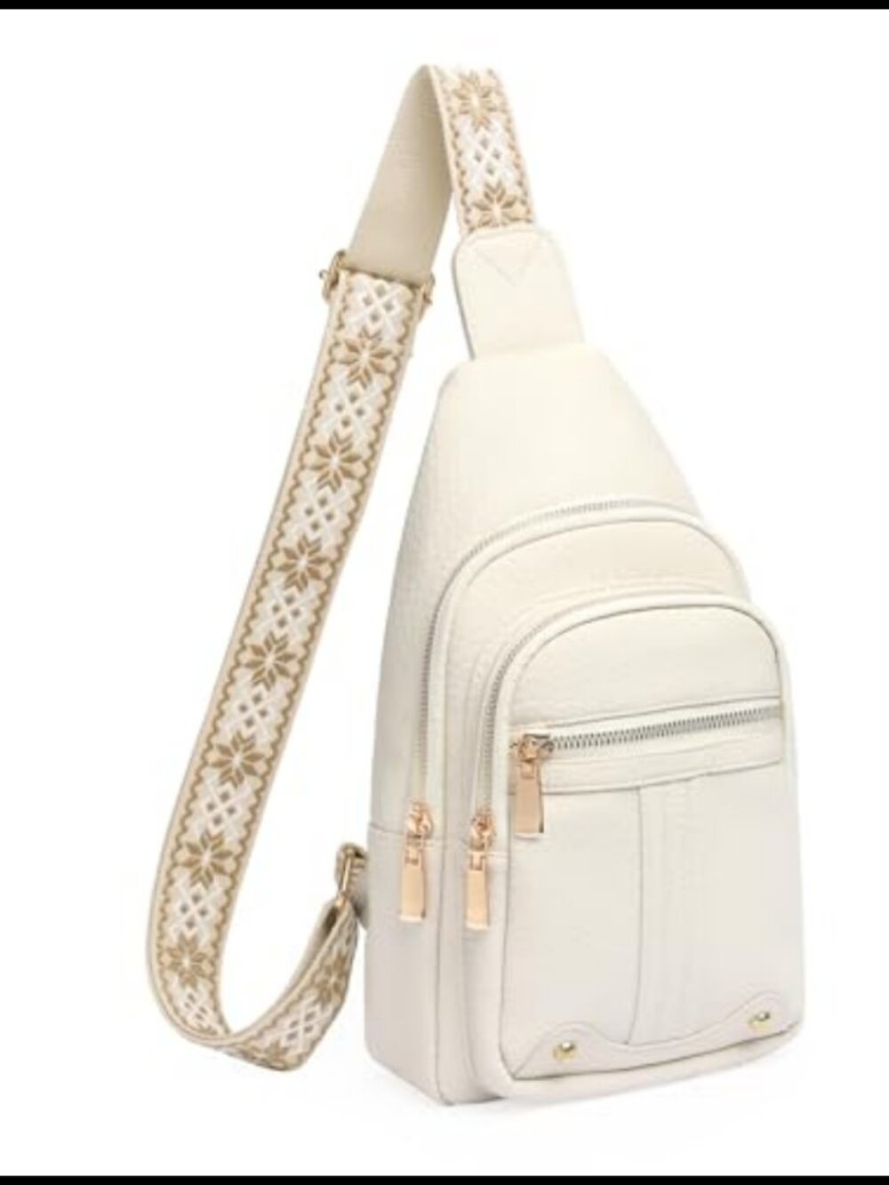 Sling Bag PU Leather Crossbody Fanny Pack Anti-Theft Travel Bag